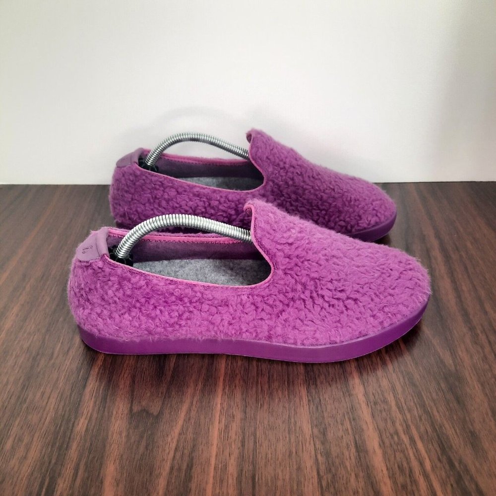 Allbirds Wool Lounger Fluffs Womens Size 8 Shoes Lux Purple Casual Flats Slipper